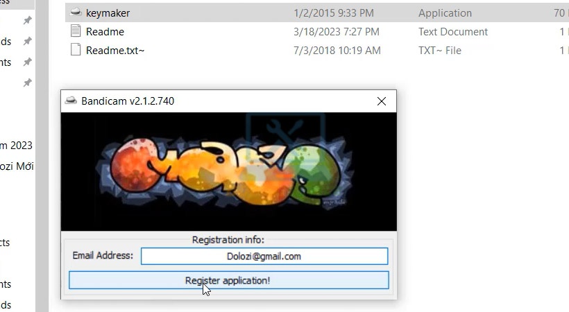 Điền Gmail của bạn vào đây và chọn Register