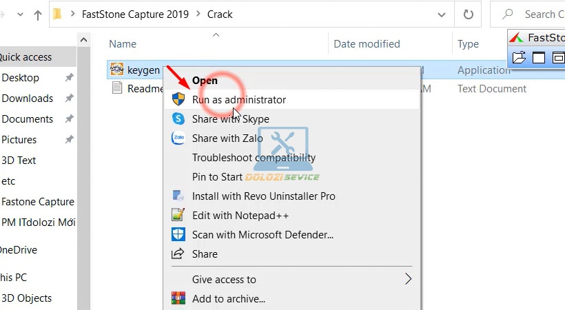 Khởi động Keygen FastStone Capture 2019