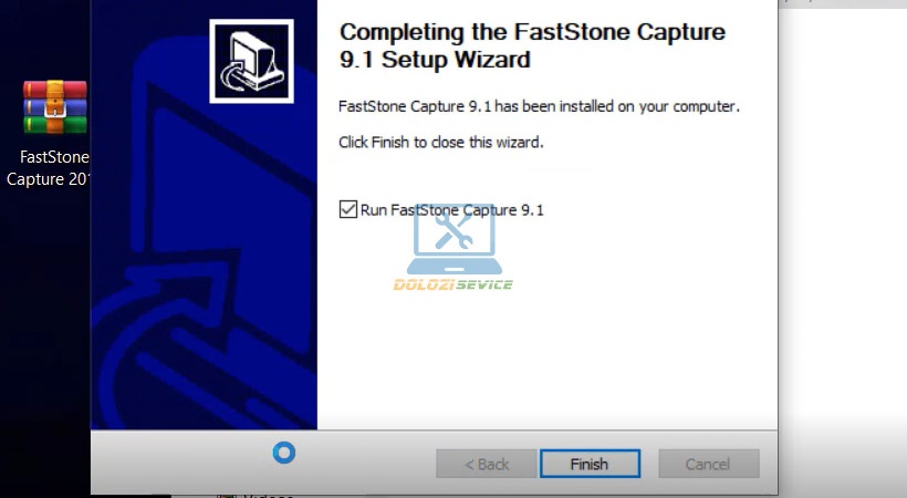 Chọn Finish FastStone Capture 2019