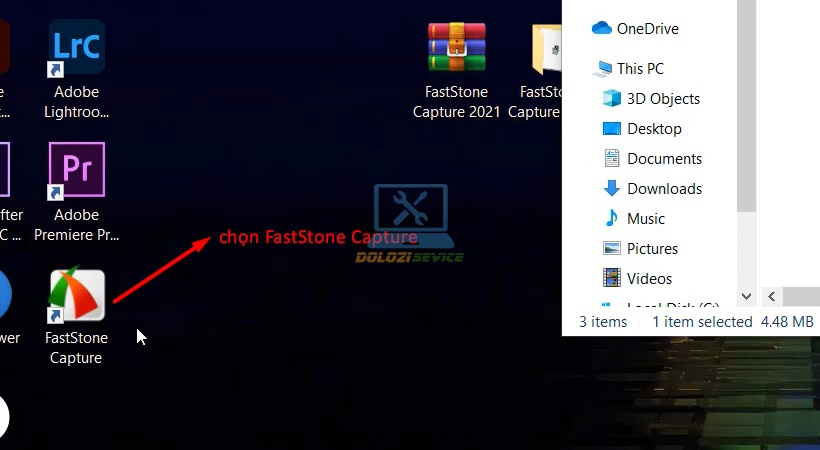 Mở phần mềm FastStone Capture 2021