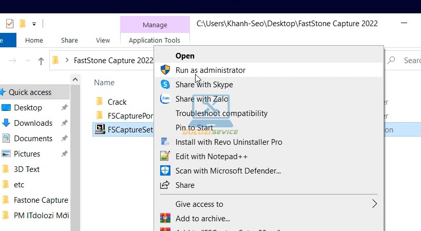 Khởi chạy file Setup để bắt đầu quá trình cài đặt