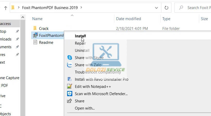 Chọn Install để cài đặt