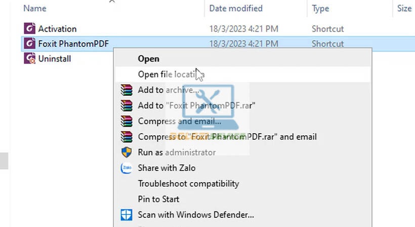 Tiếp tục mở vị trí tệp Foxit PhantomPDF Business 9