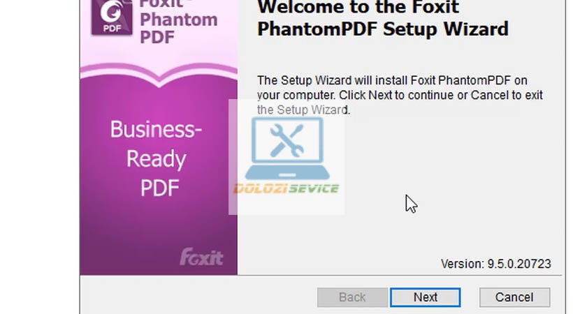 Bắt đầu cài đặt Foxit PhantomPDF Business 9