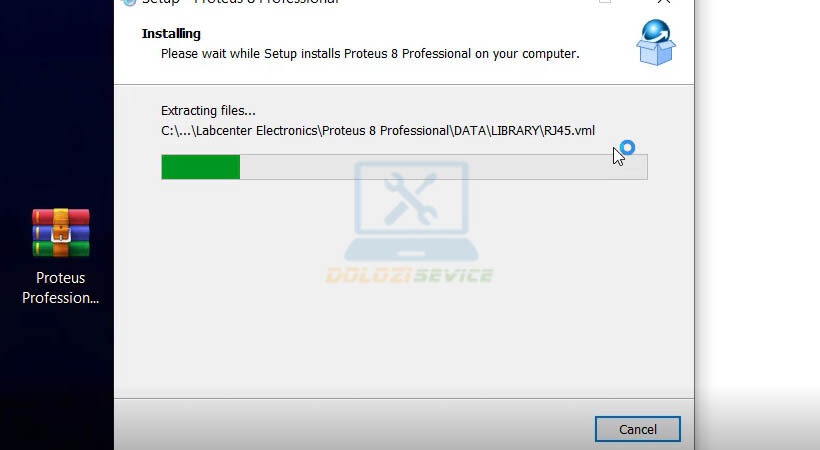 Chờ phần mềm Proteus Professional 2021 được cài đặt