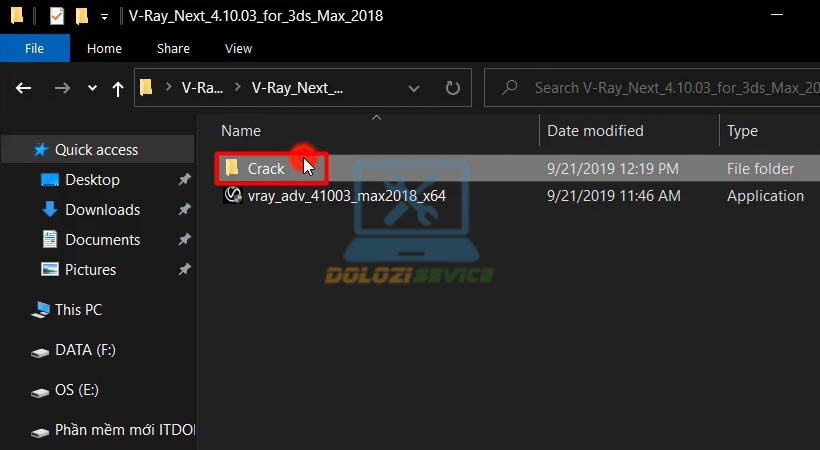 Mở file kích hoạt Vray