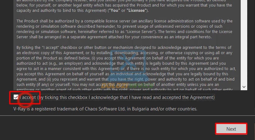Chọn I Accept và Next