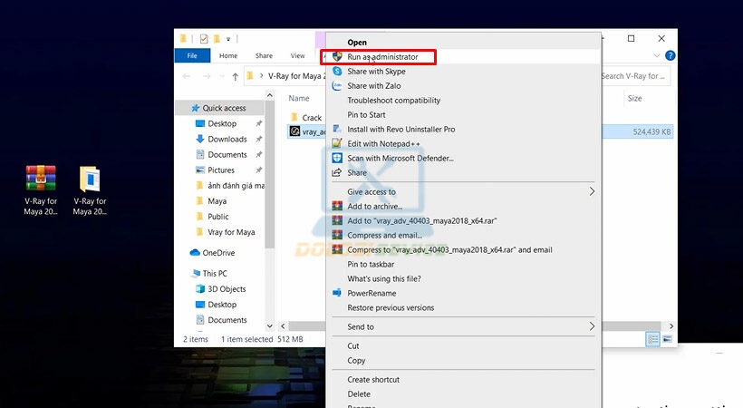 Khởi chạy phần bằng quyền admin.