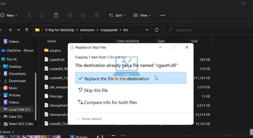 Thay thế file cũ