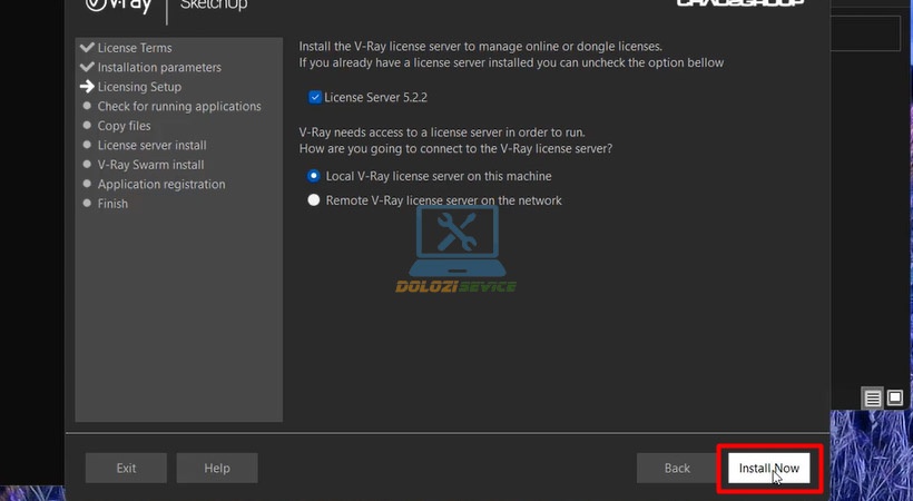Nhấn Install Now Vray for SketchUp 2019