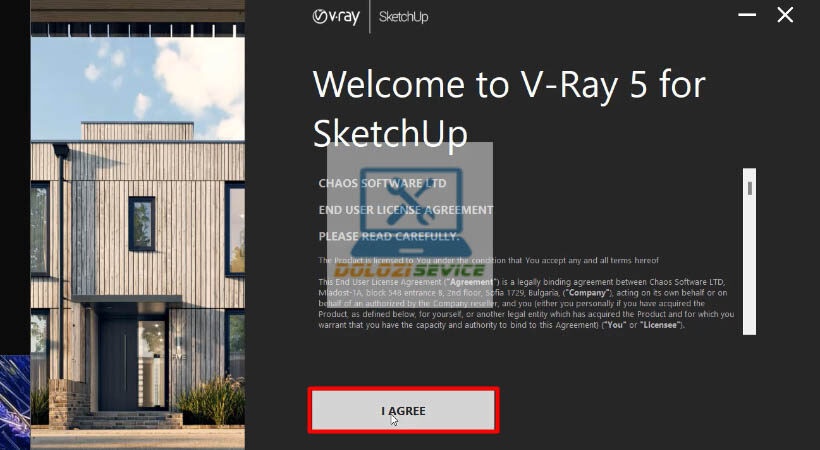 Chọn I Agree Vray for Sketchup 2020