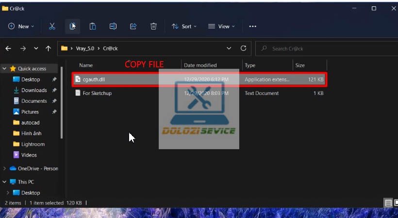 Copy file trong file kích hoạt