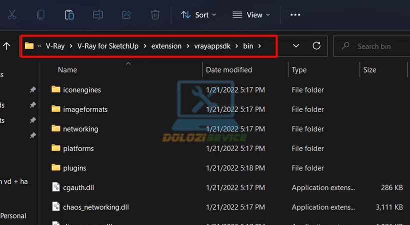 Vị trí file Vray for Sketchup 2022