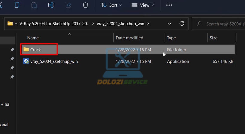 Mở file kích hoạt Vray for Sketchup 2022