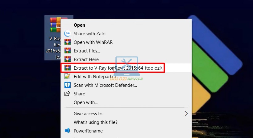 Giải nén Vray for Revit 2015