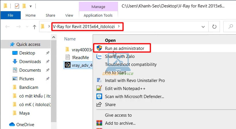 Chạy file Setup Vray