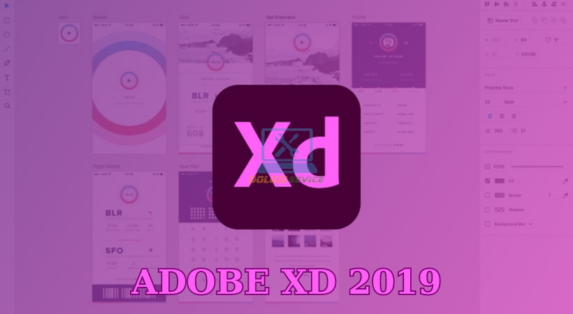 Giao diện Adobe XD 2019
