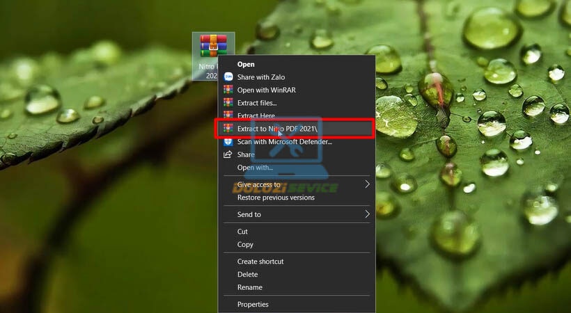 Giải nén file cài đặt Nitro PDF 2021