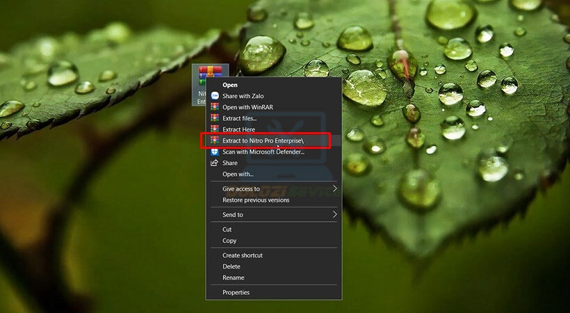 Giải nén file cài đặt Nitro Pro Enterprise 13