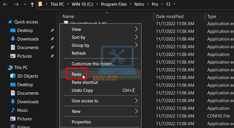 Dán file kích hoạt phần mềm Nitro Pro Enterprise 2023