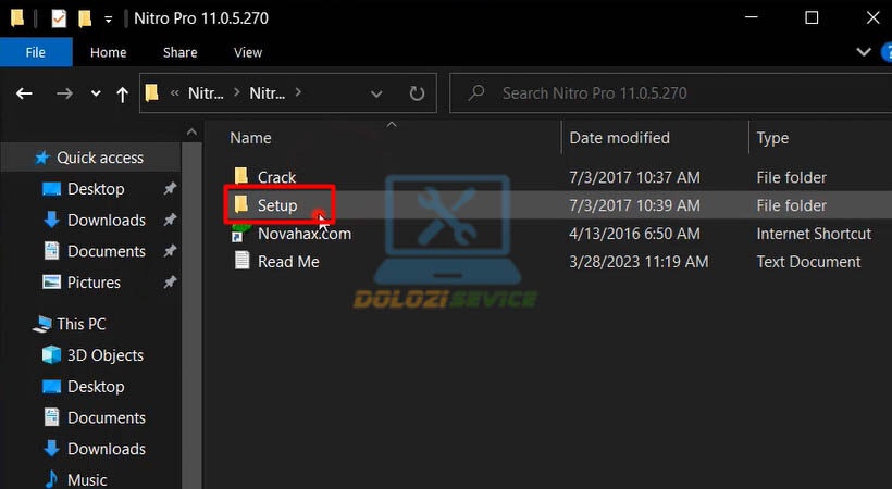 Mở file setup Nitro Professional 11