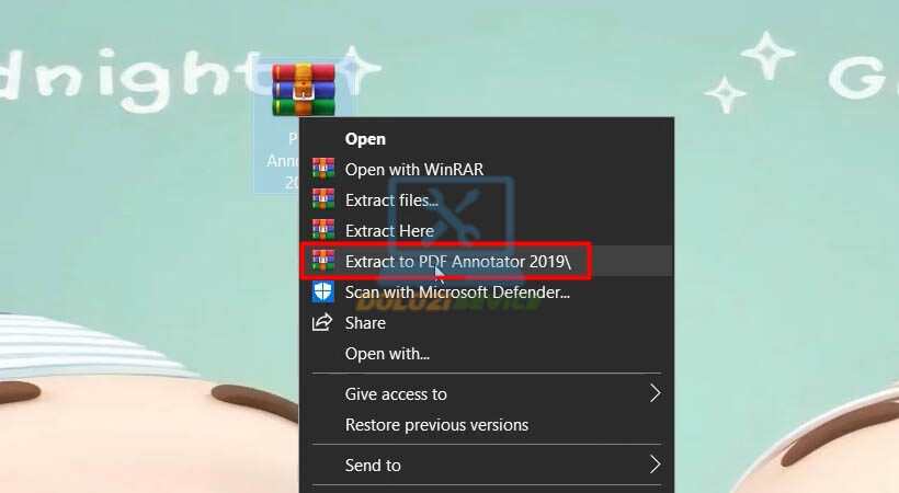 Giải nén phần mềm PDF Annotator 2019
