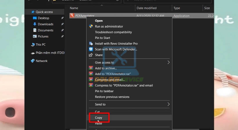 Copy file Activate PDF Annotator 2020