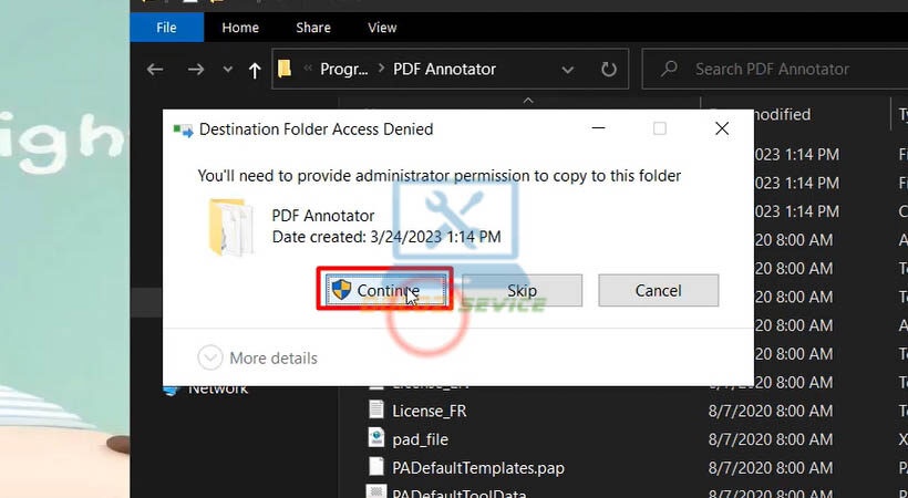 Chọn Continue PDF Annotator 2020