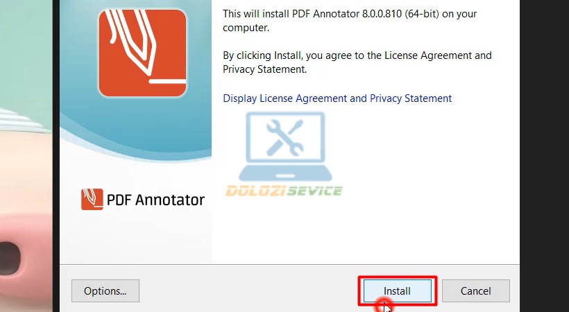 Chọn Install PDF Annotator 2020