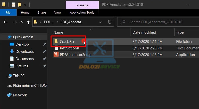 Mở file carck phần mềm PDF Annotator 2020