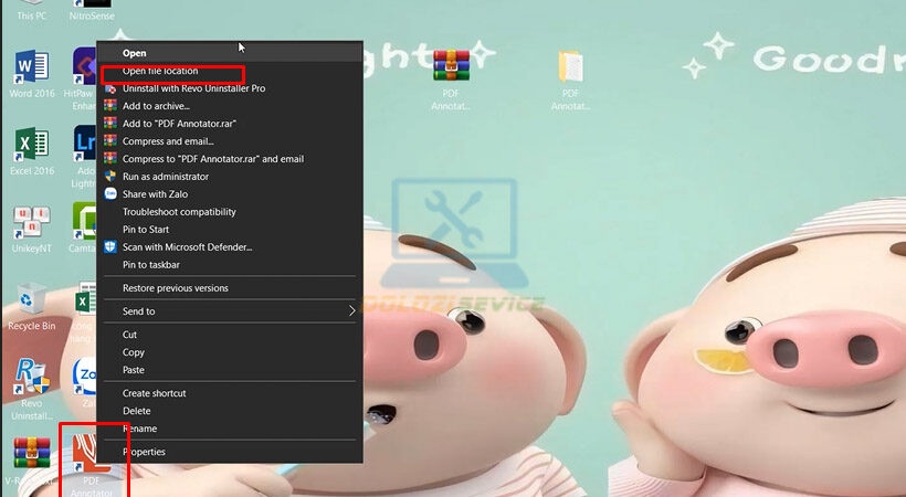 Mở thư mục cài đặt PDF Annotator 2021.