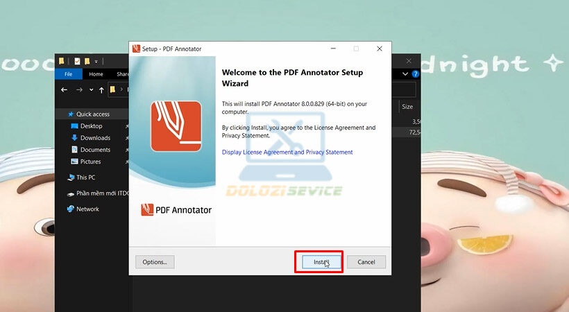 Chọn Install PDF Annotator 2021.