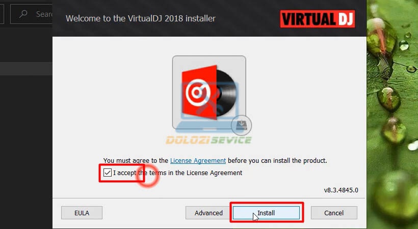 Đồng ý điều khoản và cài đặt Virtual DJ 8