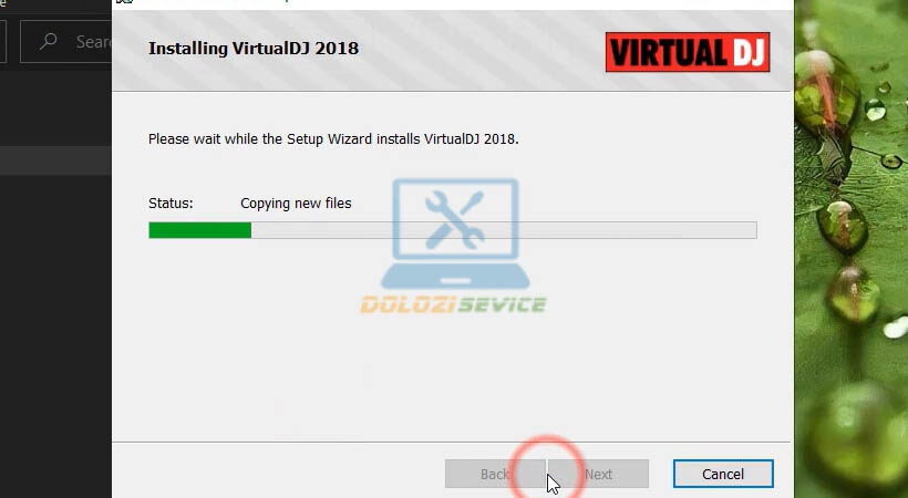 Chờ đợi cài đặt Virtual DJ 8