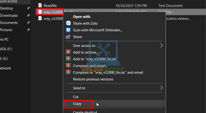 Copy file Activate như hình.