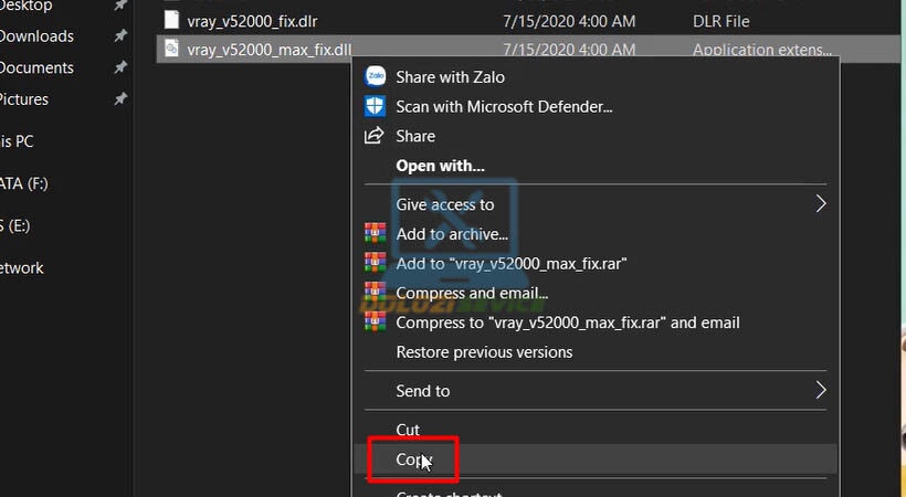 Tiếp tục copy file như hình.