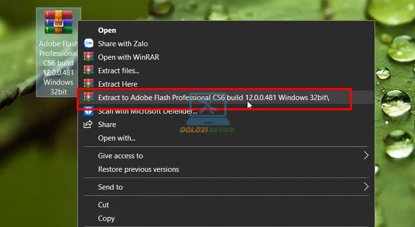 Giải nén Adobe Flash Professional CS6