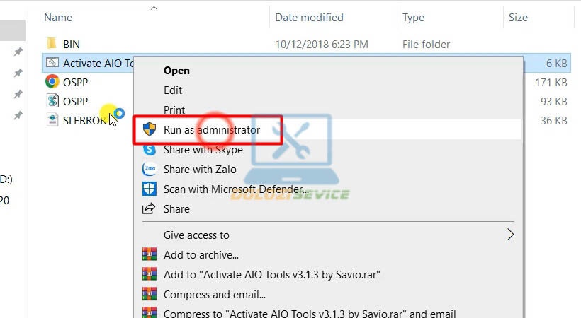 Chạy file kích hoạt Project 2019 bằng quyền admin