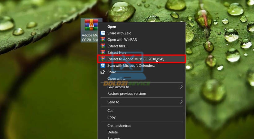 Giải nén Adobe Muse CC 2018