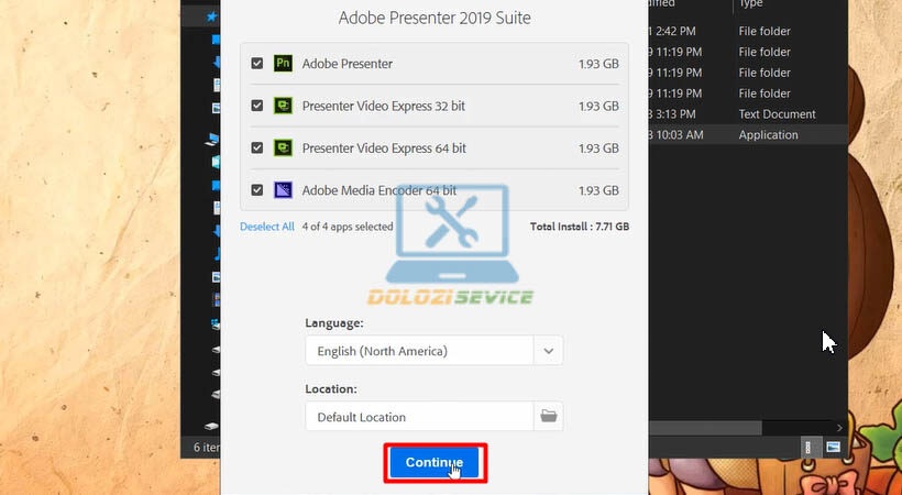 Chọn Install Adobe Presenter 2019