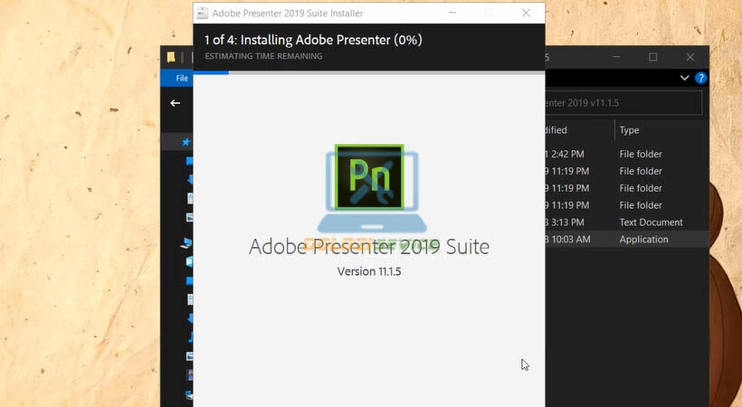Chờ cài đặt Adobe Presenter 2019 hoàn tất