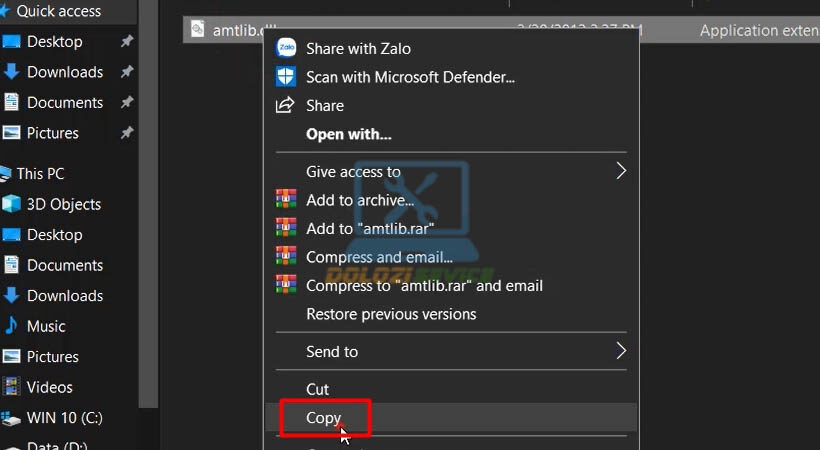 Copy file kích hoạt