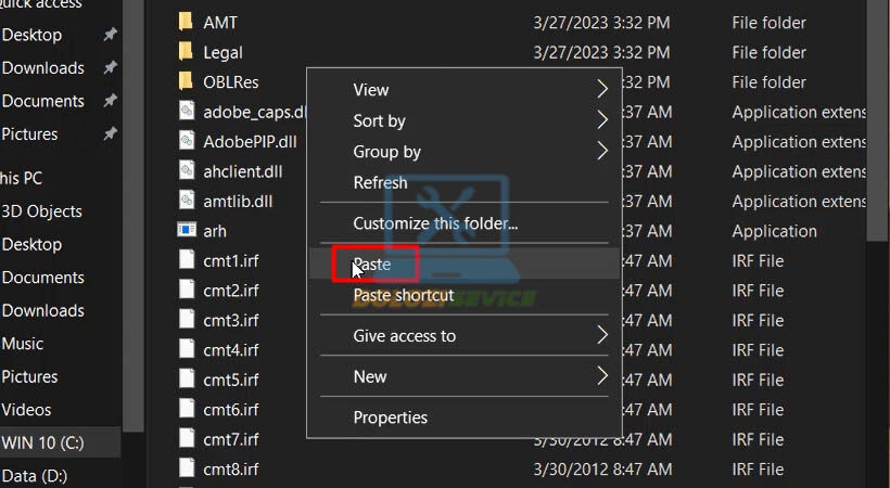 Dán file kích hoạt