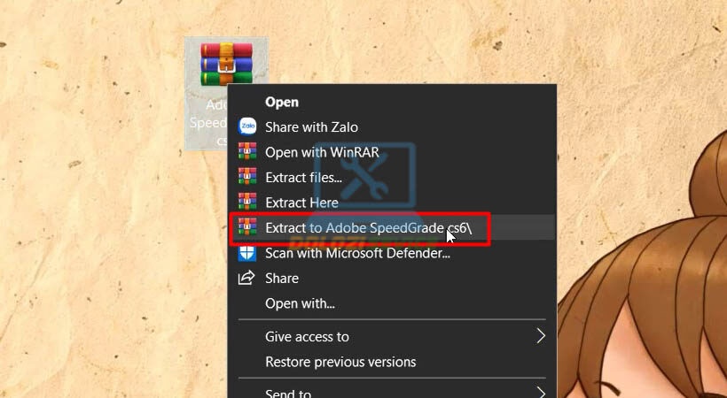 Giải nén Adobe SpeedGrade CS6