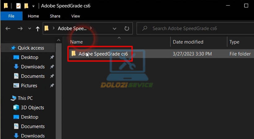 Mở file cài đặt SpeedGrade CS6