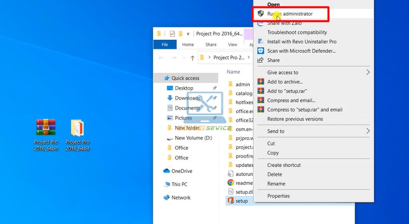 Chạy file Setup Project Pro 2016