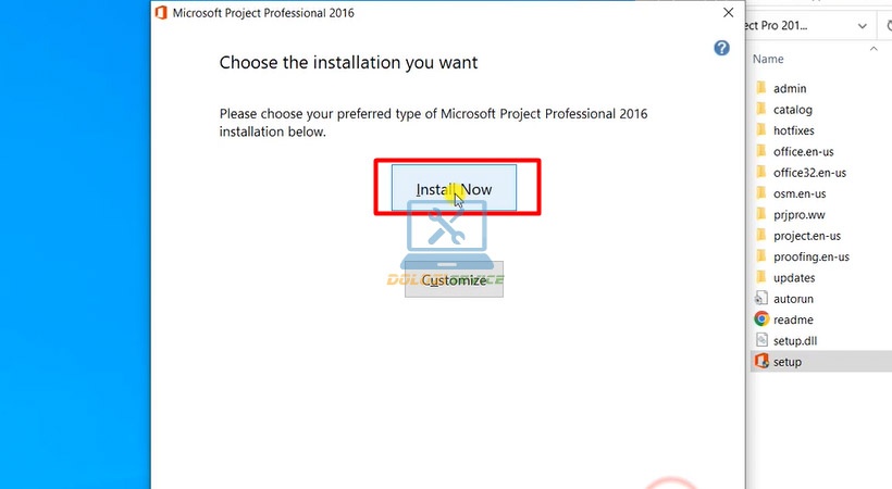Cài đặt Project Pro 2016