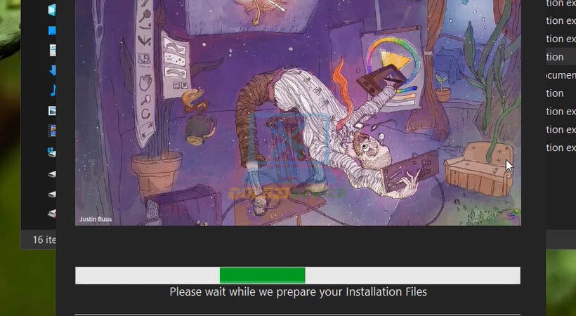 Chờ hoàn tất cài đặt Corel Painter 2023