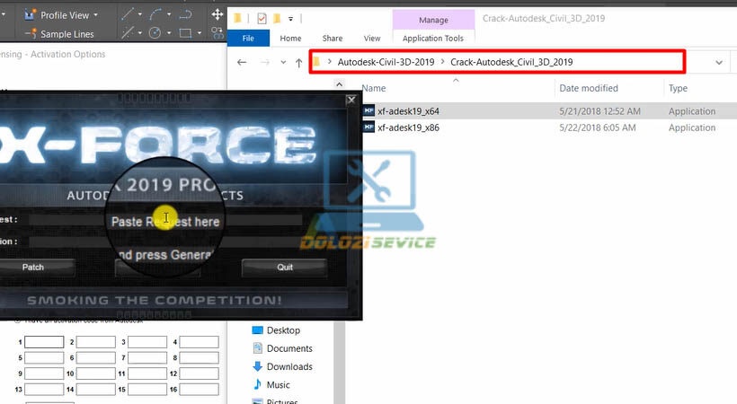 Mở file kích hoạt Civil 3D 2019