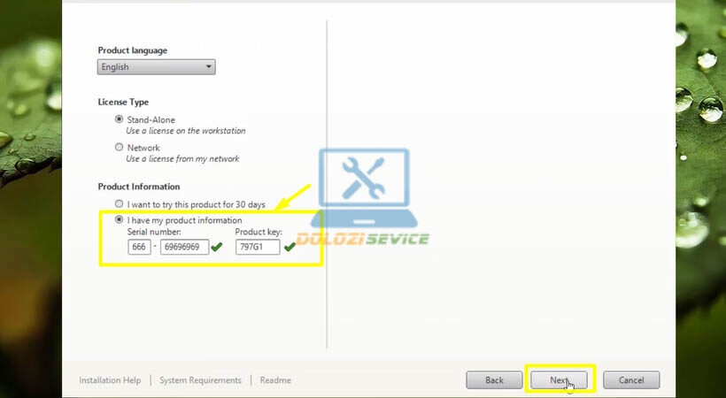 Nhập Serial Number Autodesk Inventor 2015